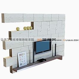 3D電視墻模型