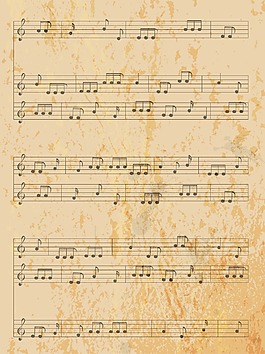 古典音樂背景矢量插畫
