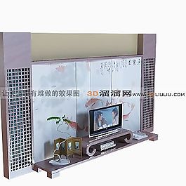 3D電視墻模型