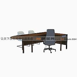 3D辦公桌模型