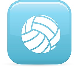 排球運動元素光澤圖標