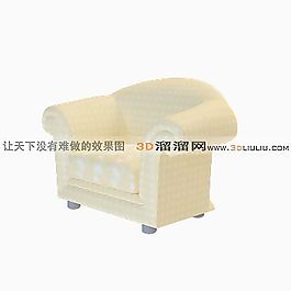 3D單人沙發(fā)模型