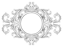 矢量旧货花框