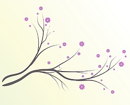一個(gè)抽象的背景與花