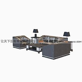 3D沙發(fā)茶幾組合模型