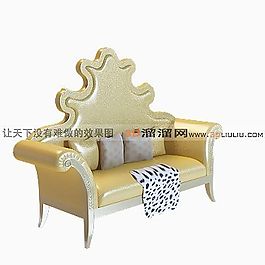 3D多人沙發(fā)模型