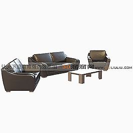 3D沙發(fā)茶幾組合模型