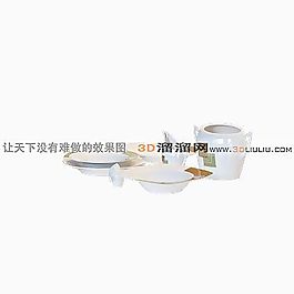 3D餐具模型