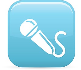 麥克風元件光澤圖標
