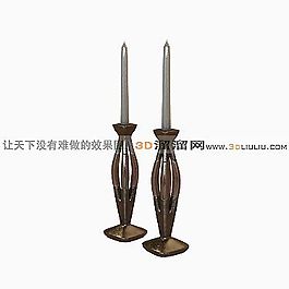 3D燭臺模型