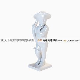 3D雕塑人模型