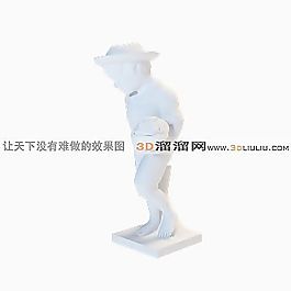 3D雕塑人模型