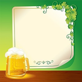 绿色纸张矢量图