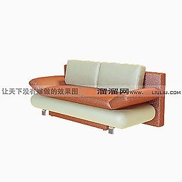3D雙人沙發(fā)模型