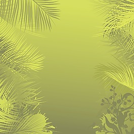 棕櫚樹矢量夏季背景的葉子