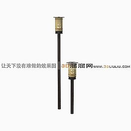 3D庭院燈模型
