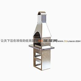 3D壁爐模型