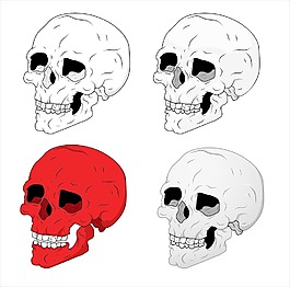 經(jīng)典的頭骨向量