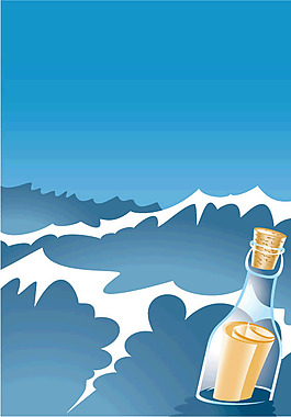 海洋上的漂流瓶