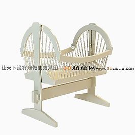 3D嬰兒床模型