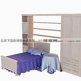 3D單人床模型