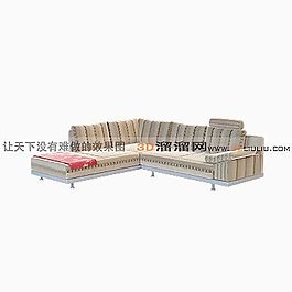 3D多人沙發(fā)模型