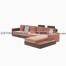 3D多人沙發(fā)模型