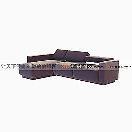 3D多人沙發(fā)模型