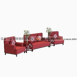 3D沙發(fā)茶幾組合模型