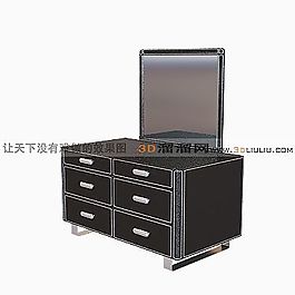 3D床邊柜模型