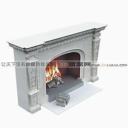 3D歐式壁爐模型