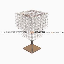 3D水晶臺(tái)燈模型