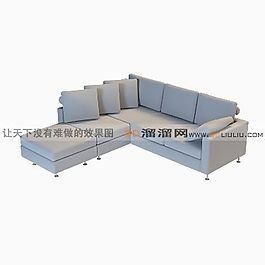 3D多人沙發(fā)模型