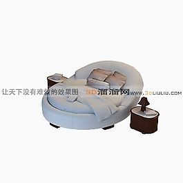 3D圆床模型