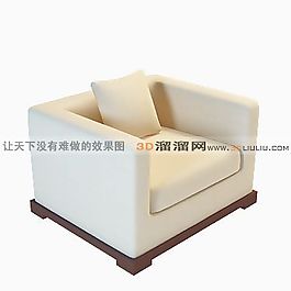 3D單人沙發(fā)模型