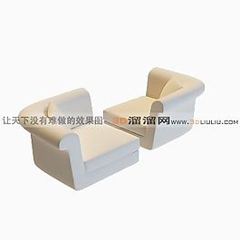 3D單人沙發(fā)模型