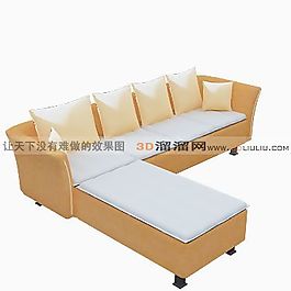 3D多人沙發(fā)模型
