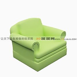 3D單人沙發(fā)模型