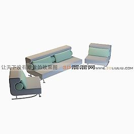3D多人沙發(fā)模型