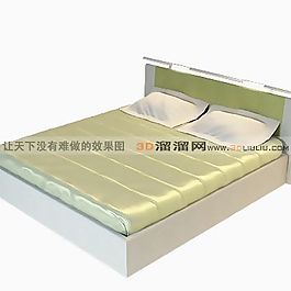 3D雙人床模型