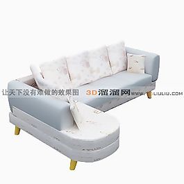 3D多人沙發(fā)模型