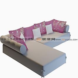 3D多人沙發(fā)模型