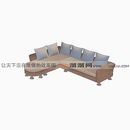 3D多人沙發(fā)模型