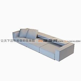 3D三人沙發(fā)模型
