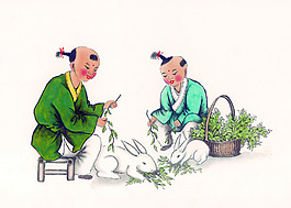 2只小白兔啊