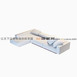 3D多人沙發(fā)模型