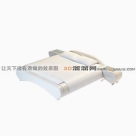 3D雙人床模型