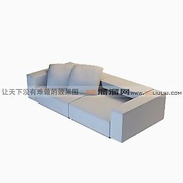 3D雙人沙發(fā)模型