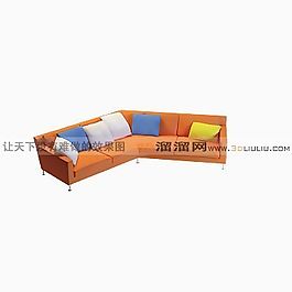 3D多人沙發(fā)模型