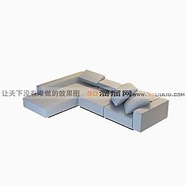 3D多人沙發(fā)模型